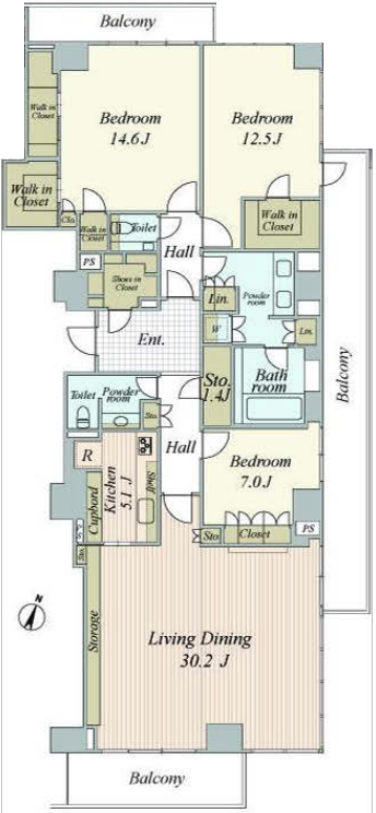 ブランズ六番町 - 間取り図 ブランズ六番町